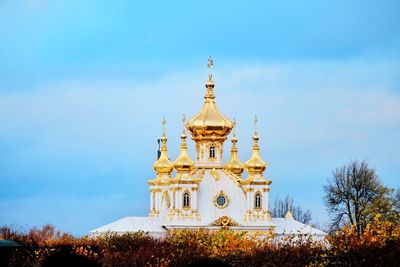 View of cathedral against blue sky