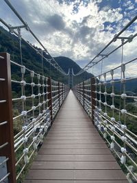 Low angle view of bridge against sky