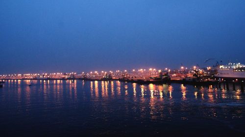 Illuminated cityscape at night