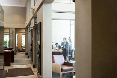 Business people discussing during meeting in conference room