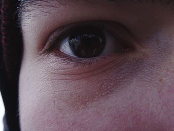 Close-up portrait of man eye