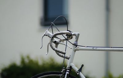 Close-up of bicycle in basket