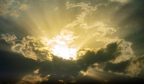 Low angle view of sky during sunset