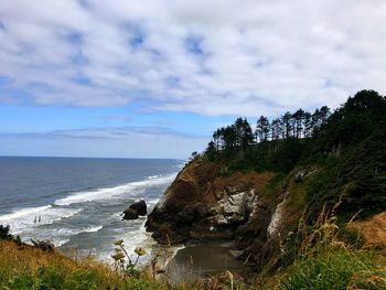 Scenic view of sea against sky