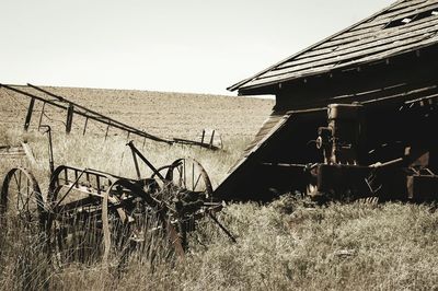 Built structure on field