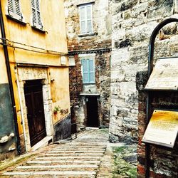 Alley in front of building