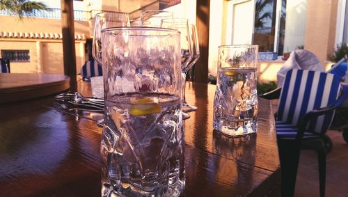 Close-up of food on table