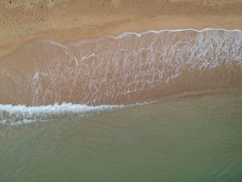 High angle view of sea waves