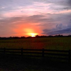 Scenic view of landscape at sunset