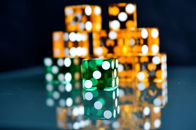 Close-up of illuminated light bulb