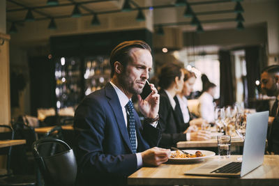 Man sitting in restaurant