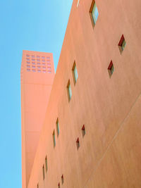 Low angle view of building against clear sky