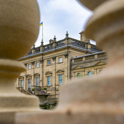 Low angle view of historic building