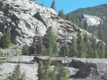 Rock formations on mountain