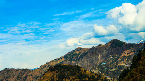 Low angle view of mountain against sky