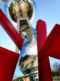 Low angle view of built structure against blue sky