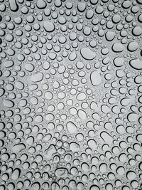 Full frame shot of raindrops on glass