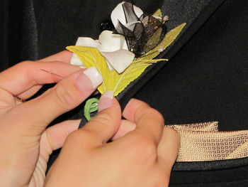 Close-up of cropped hand