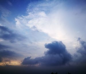 Low angle view of clouds in sky