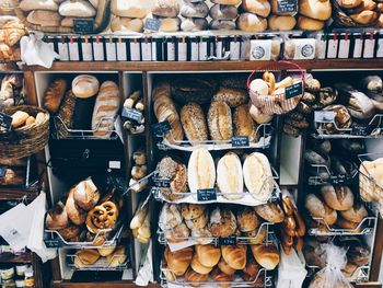 Various food displayed for sale at store