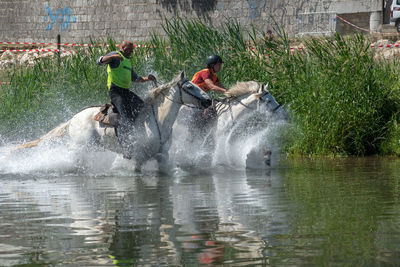 People enjoying in water