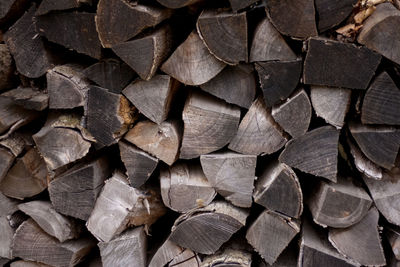 Firewood on a stack