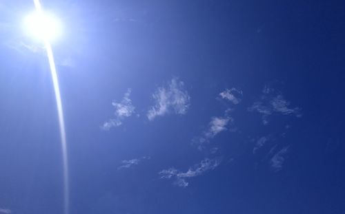 Low angle view of vapor trail in sky