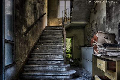 Staircase of abandoned house