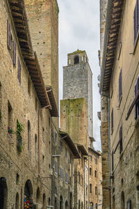 Low angle view of buildings in city