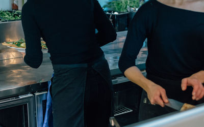 Women working in kitchen