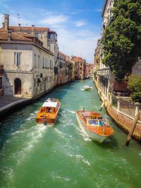 Boats in canal