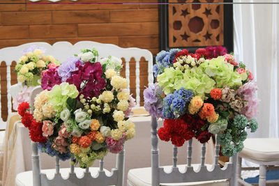 Flowers in vase on table