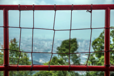 Close-up of window against sky