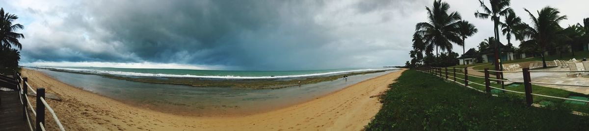 Panoramic shot of calm sea against the sky