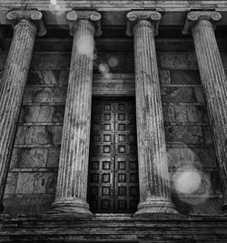 Close-up of door of historic building