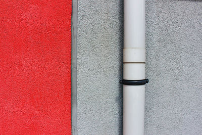Close-up of pipe on wall