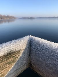 High angle view of lake against sky