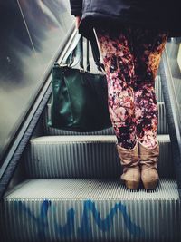 View of escalator