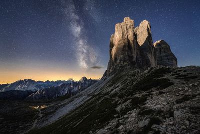 Rock formations against sky