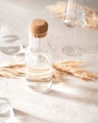 Close-up of drink in glass on table