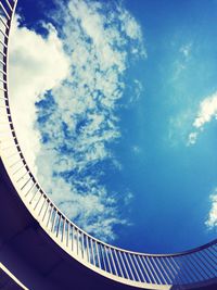 Low angle view of built structure against cloudy sky