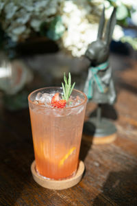 Close-up of drink on table