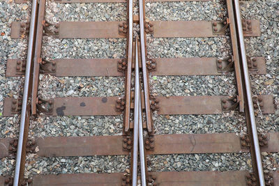 Full frame shot of railroad track