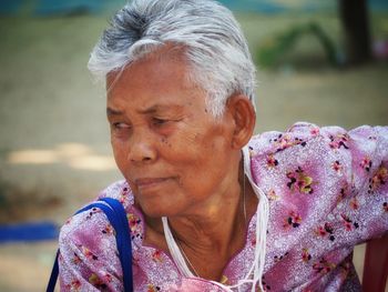 Close-up portrait of young man outdoors