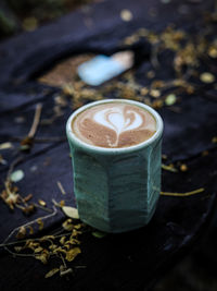 Close-up of coffee on table