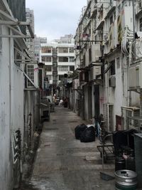 Narrow alley in city