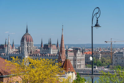 Panoramic view of buildings against sky