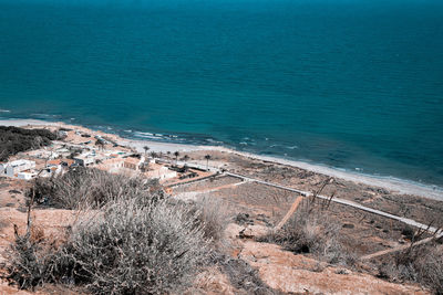 High angle view of sea