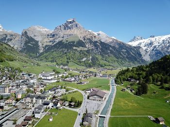 Scenic view of mountains against clear sky