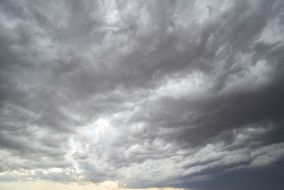 Low angle view of storm clouds in sky